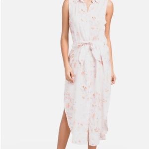 Anthropologie Cloth & Stone Watercolors Floral Button Front Dress